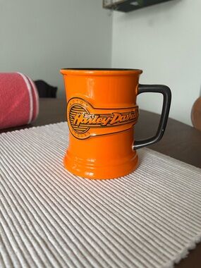 2002 Harley-Davidson Orange Ceramic Coffee Mug